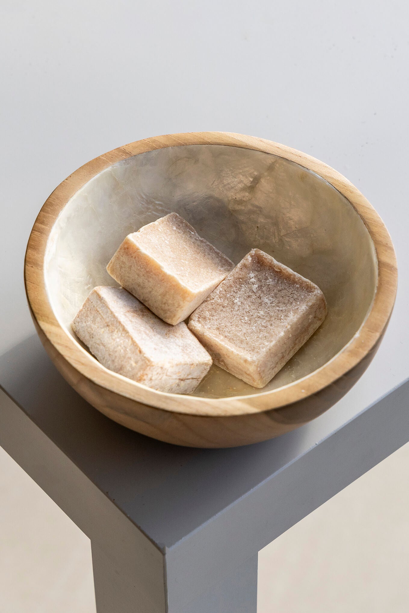 Schaaltje Piring hout met parelmoer