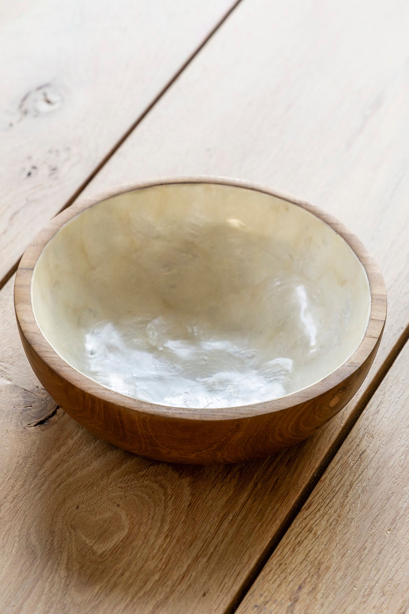 Schaaltje Piring hout met parelmoer