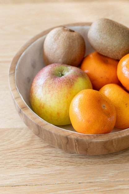 Schaaltje Piring hout met parelmoer
