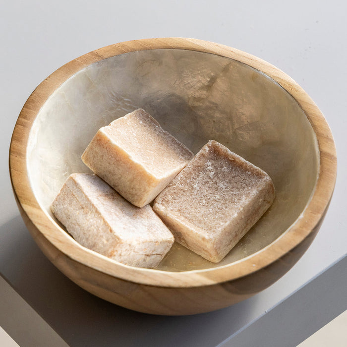 Schaaltje Piring hout met parelmoer